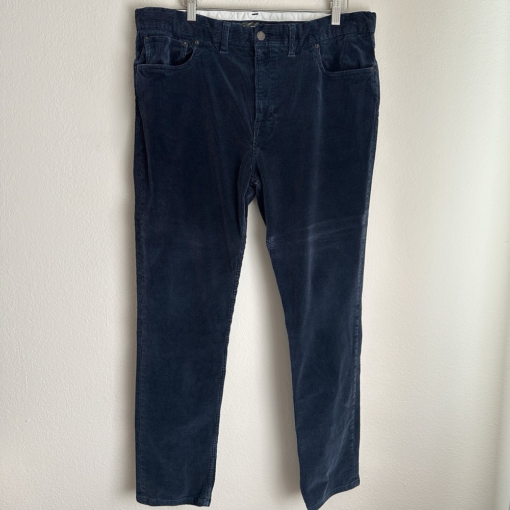 Polo‎ Ralph Lauren Corduroy Pants Mens 38/32 Navy Blue Straight Leg Wide Wale
